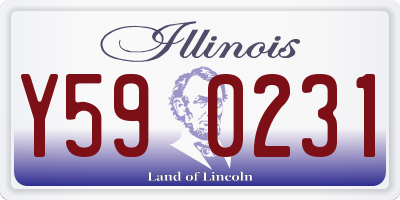 IL license plate Y590231