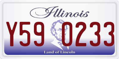 IL license plate Y590233