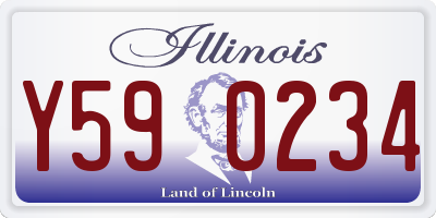 IL license plate Y590234