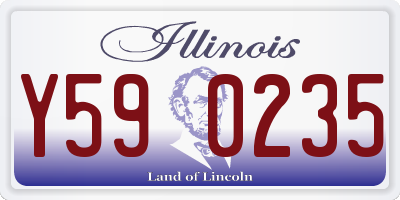 IL license plate Y590235
