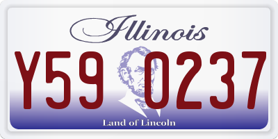 IL license plate Y590237