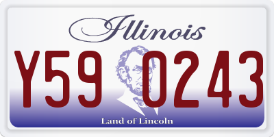 IL license plate Y590243