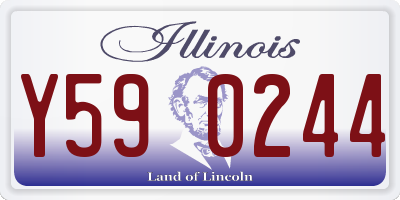 IL license plate Y590244