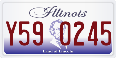 IL license plate Y590245