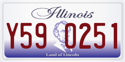 IL license plate Y590251