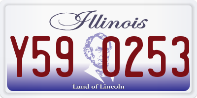 IL license plate Y590253