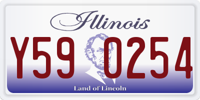 IL license plate Y590254