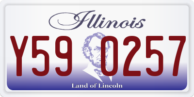 IL license plate Y590257