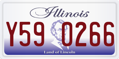 IL license plate Y590266