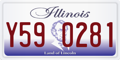 IL license plate Y590281