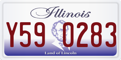 IL license plate Y590283
