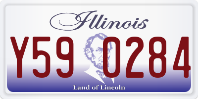 IL license plate Y590284
