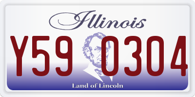 IL license plate Y590304