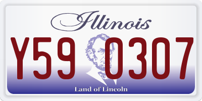 IL license plate Y590307