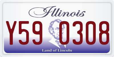 IL license plate Y590308