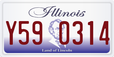 IL license plate Y590314