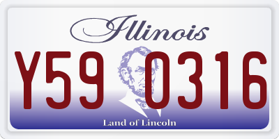 IL license plate Y590316