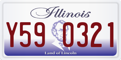 IL license plate Y590321