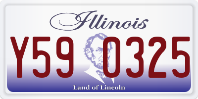 IL license plate Y590325