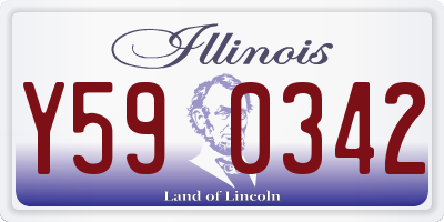 IL license plate Y590342