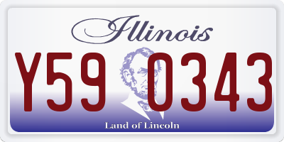 IL license plate Y590343