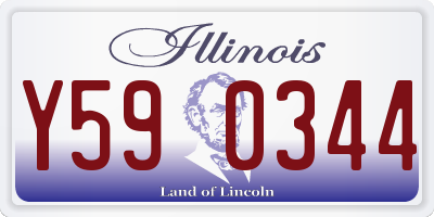 IL license plate Y590344