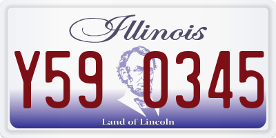 IL license plate Y590345