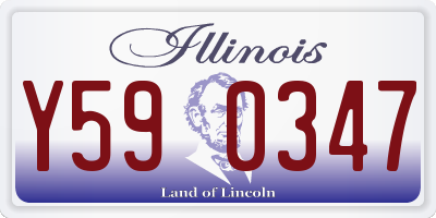 IL license plate Y590347