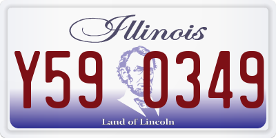 IL license plate Y590349