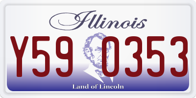 IL license plate Y590353