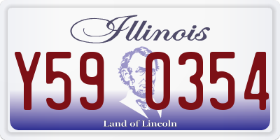IL license plate Y590354