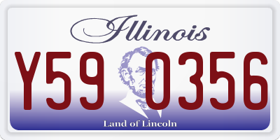 IL license plate Y590356