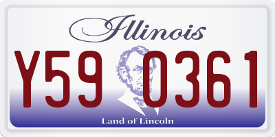 IL license plate Y590361