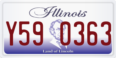 IL license plate Y590363
