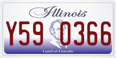 IL license plate Y590366