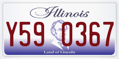 IL license plate Y590367