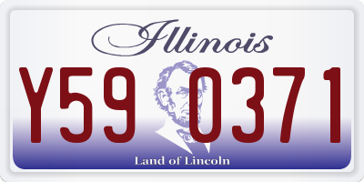IL license plate Y590371