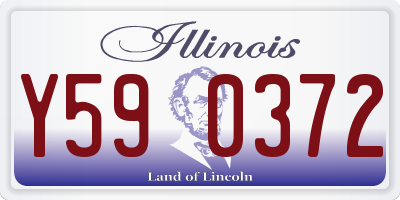 IL license plate Y590372