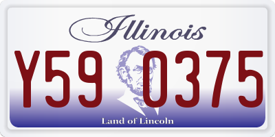 IL license plate Y590375