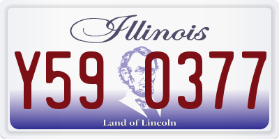 IL license plate Y590377