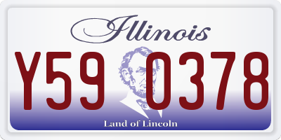 IL license plate Y590378