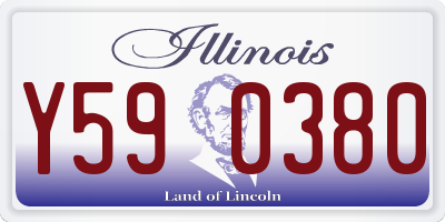IL license plate Y590380