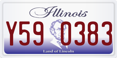 IL license plate Y590383