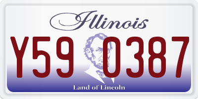IL license plate Y590387