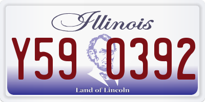 IL license plate Y590392