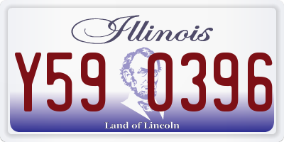 IL license plate Y590396