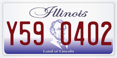 IL license plate Y590402