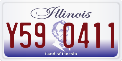 IL license plate Y590411