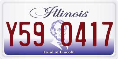 IL license plate Y590417
