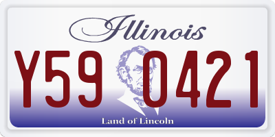 IL license plate Y590421